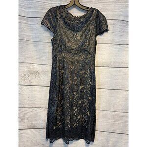 L'Agence Black Lace Dress with slip Size 8